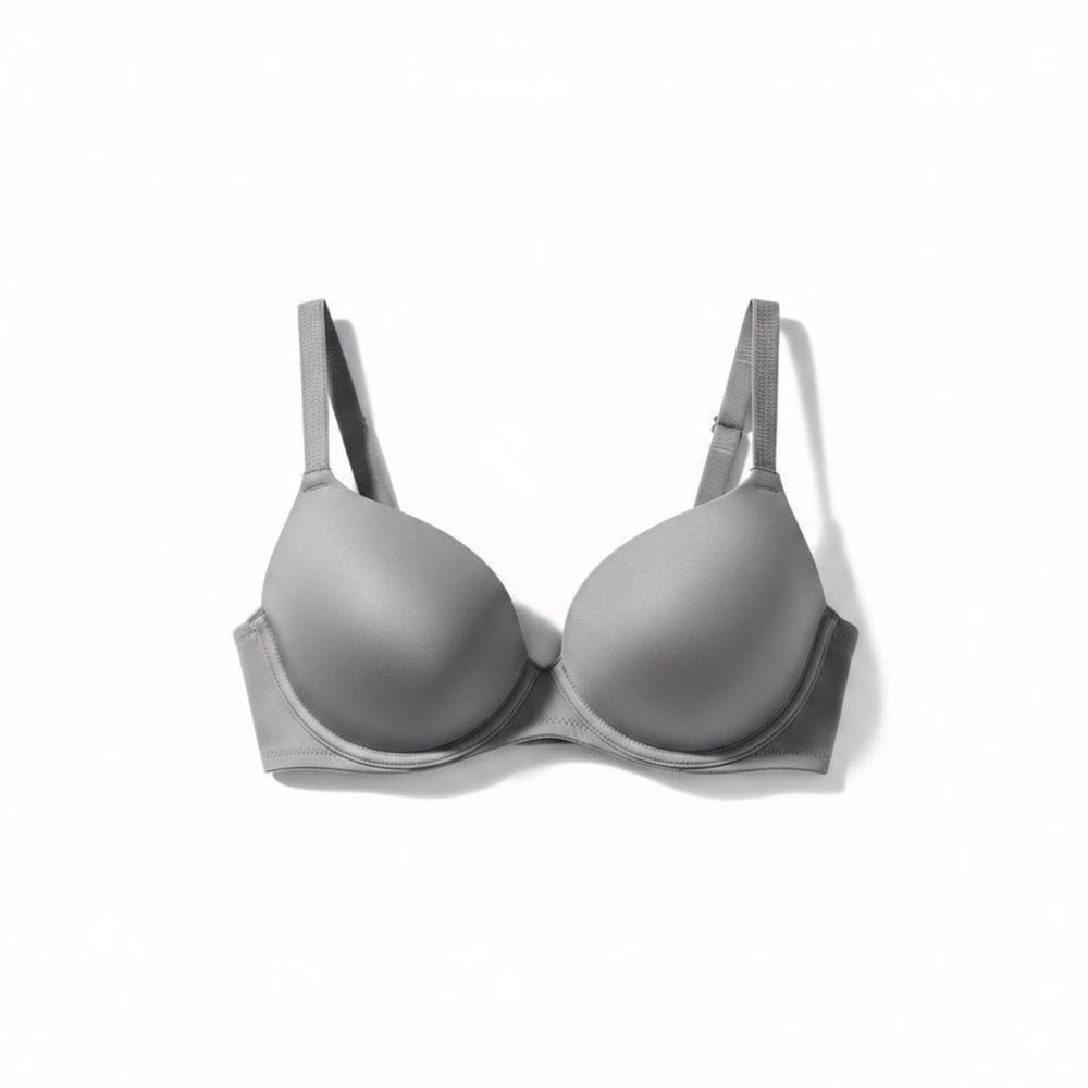 Auden Demi Coverage Underwire Bra Unlined Grey 38B